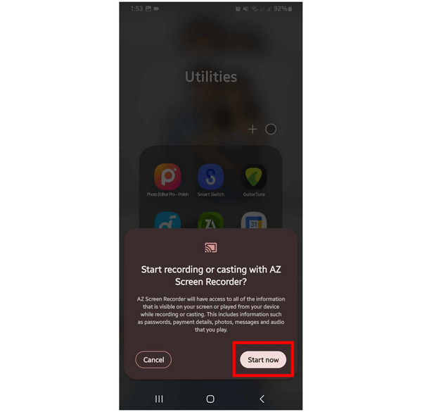 AZ Screen Recorder Start Now