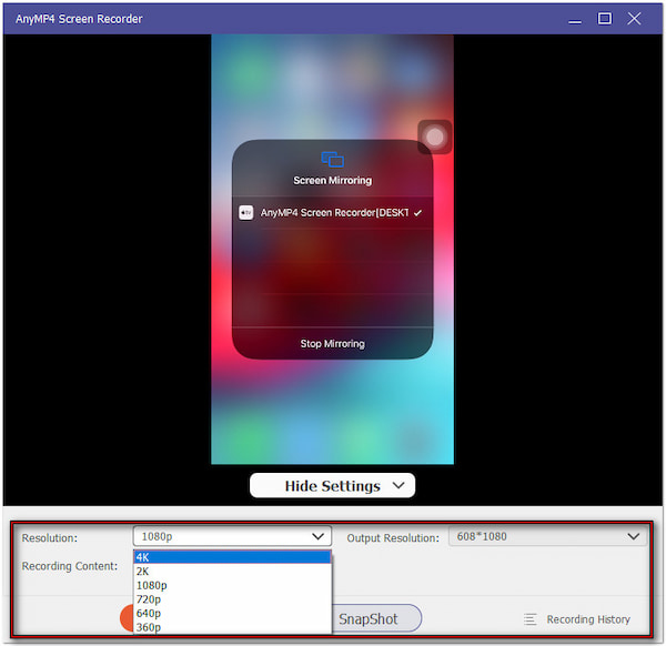 Configure Recording Settings