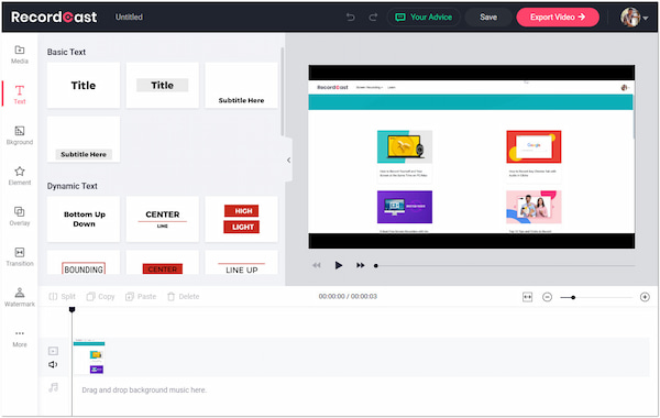 Recordcast Video Editor
