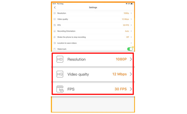 Du Recorder Recording Settingsr