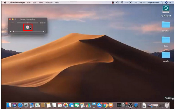 Quicktime Rec Button