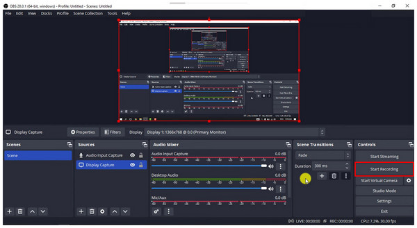 OBS Start Recording Button
