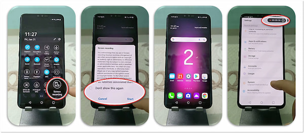 Screen Record LG ohone
