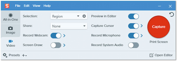 Rejestrator ekranu Snagit dla systemu Windows 11