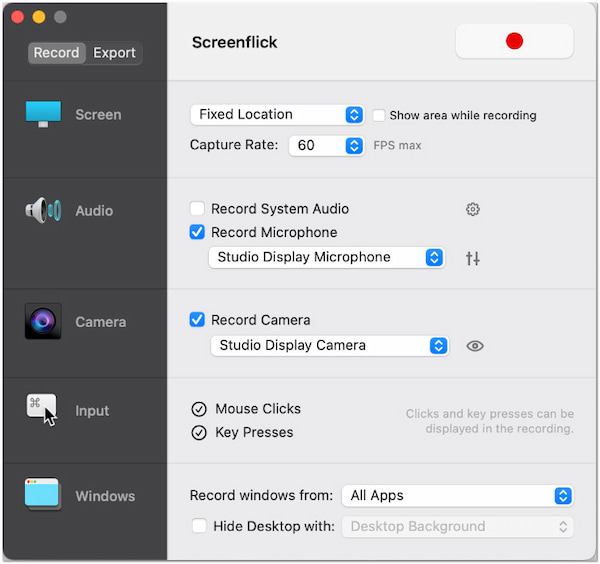 Set Recording Settings
