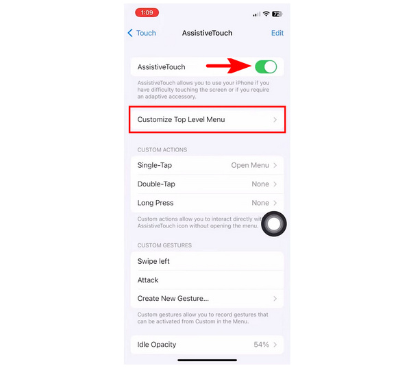 Assistive Touch Enable Customize