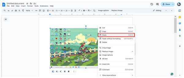 Screenshot from Clipboard Paste