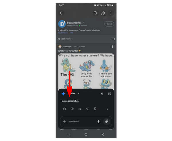 Gemini Screenshot Taken