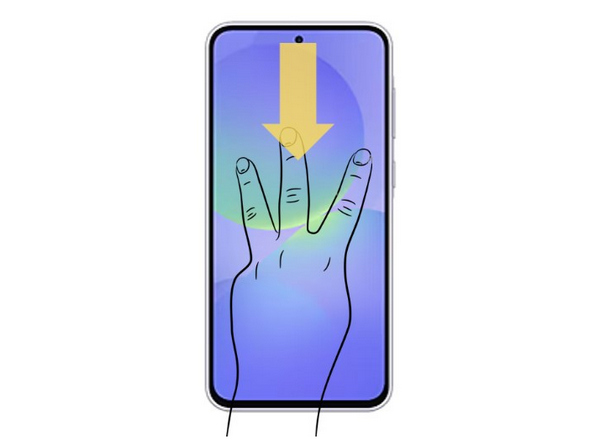 Vivo Oppo Three Finger Swipe