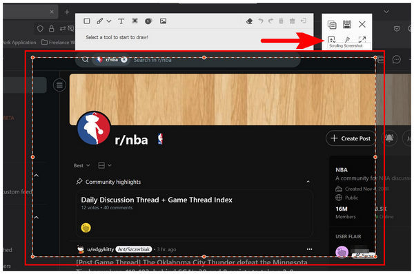 Anymp4 Screen Recorder Scrolling Screenshot