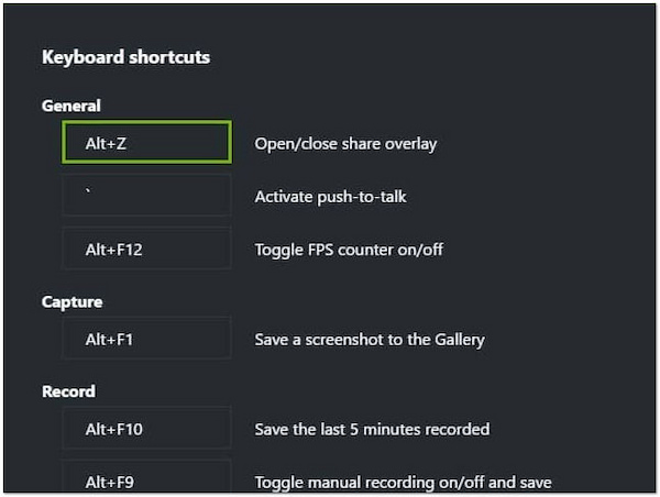 Configure Keyboard Shortcut