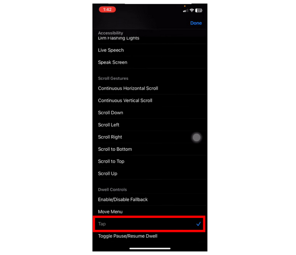 iPhone Tap Functions
