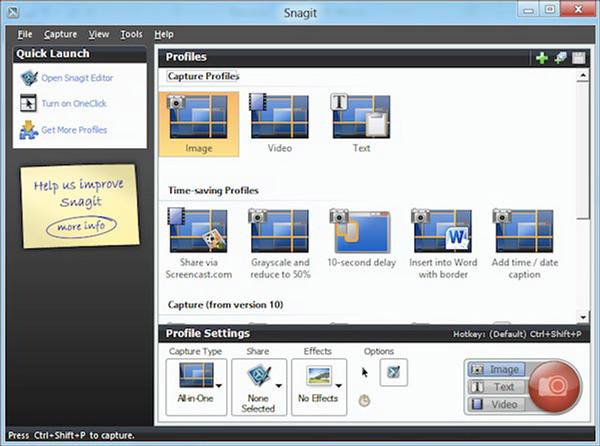 Snagit-sieppaus