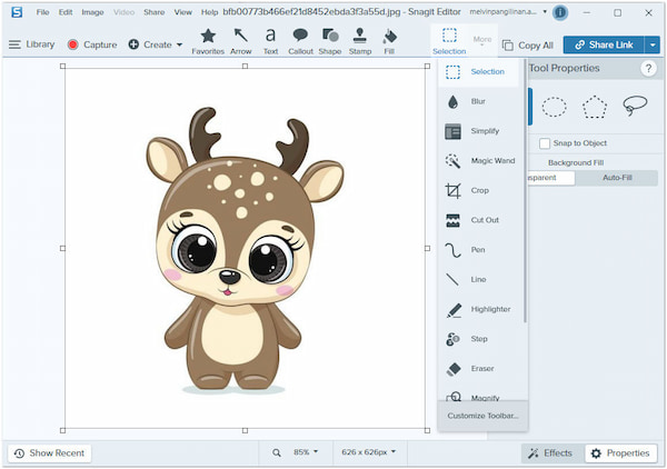 Snagit-bewerking en annotaties