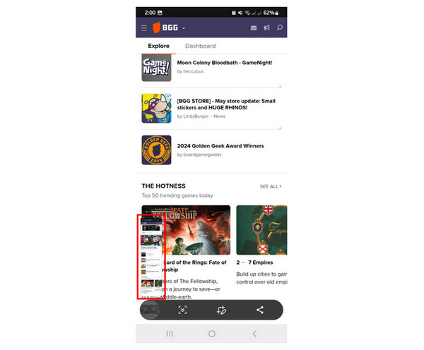 Scrolling Screenshot Preview Longer