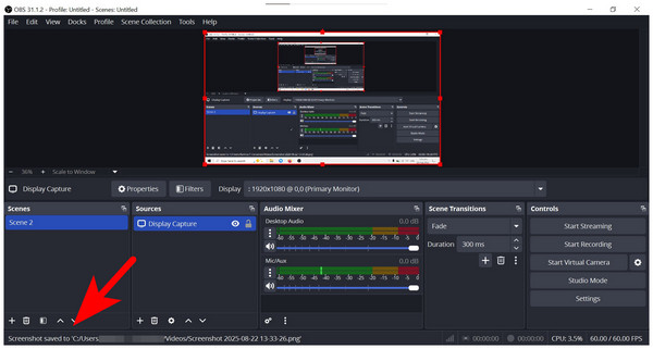Obs Studio Screenshot Notice