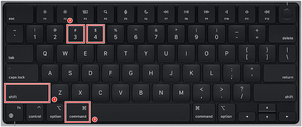 Press Shift Command Key