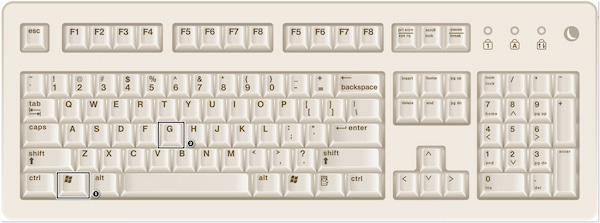 Press Window G Key