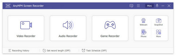 Rozhraní AnyMP4 Screen Recorder