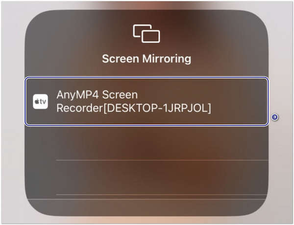 Tap Screen Mirroring to Access PC