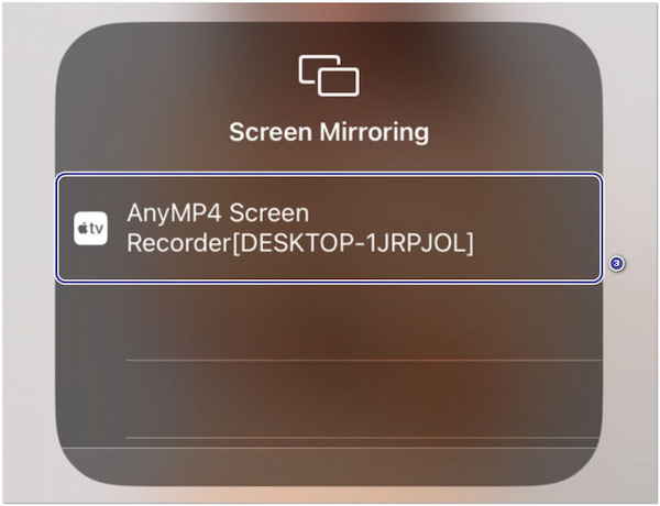 Toque Screen Mirroring para acceder a la PC