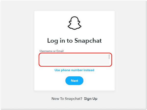 Adja meg a Snapchat hitelesítő adatait