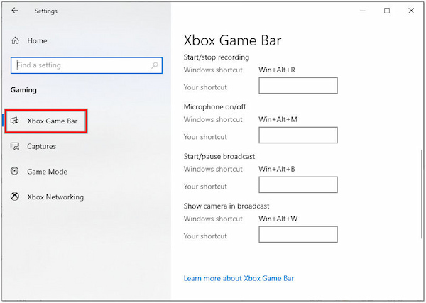 Vyberte Xbox Game Bar