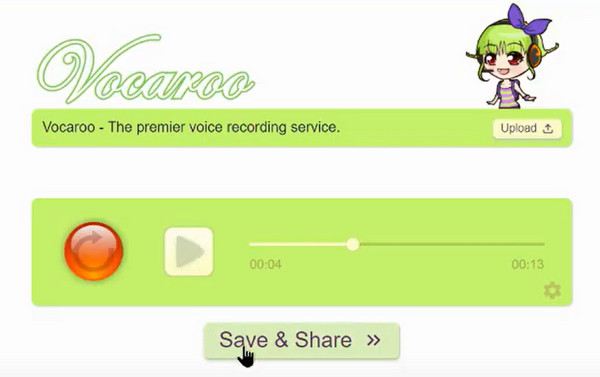 Vocarro Save Recording