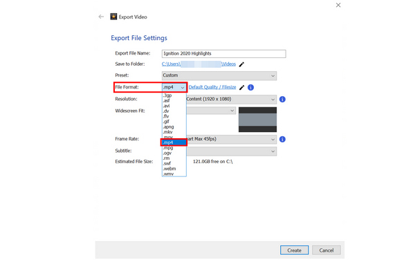 Formato file VideoPad