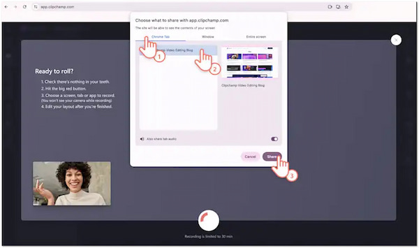 Clipchamp Webcam Recorder