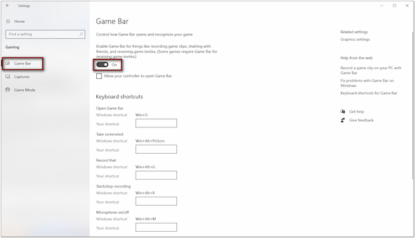 Enable Game Bar