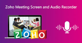 Schermata della riunione Zoho e registratore audio