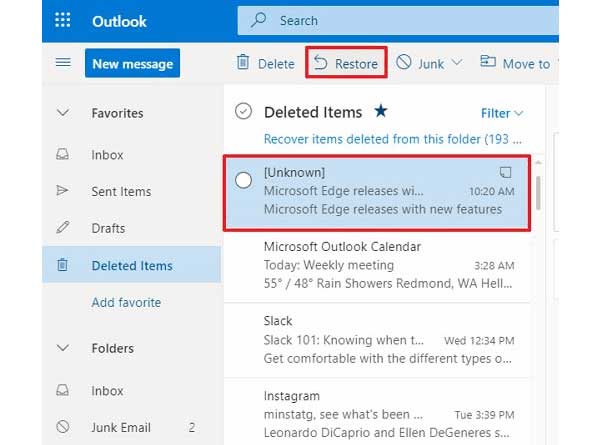 Gjenopprett Sticky Notes Outlook