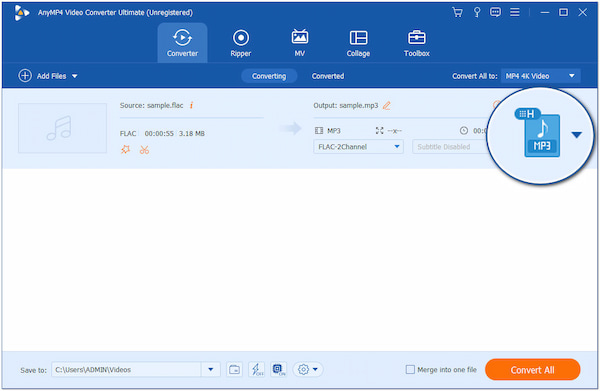 Converter codec de áudio não suportado