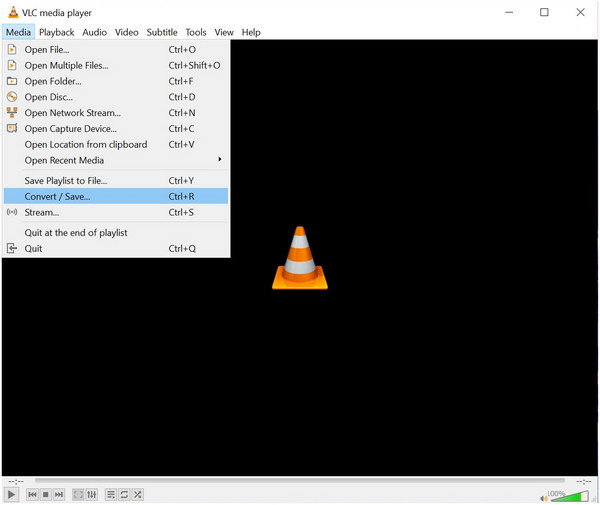 VLC konvertáló felület