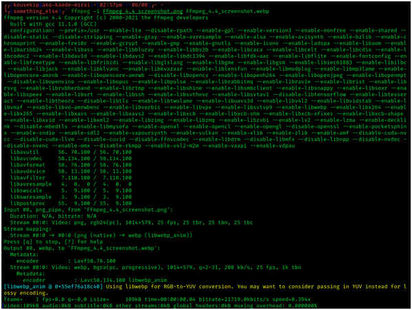 Ffmpeg Komutları ve Kodları