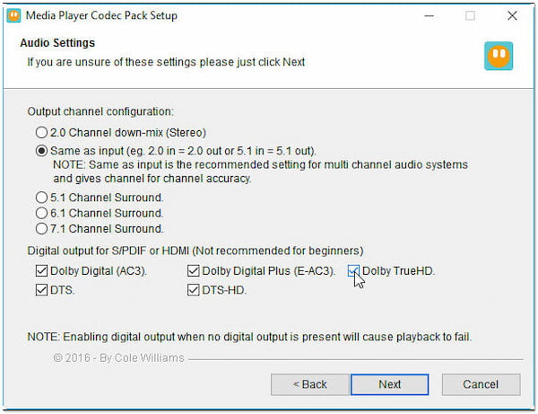 Install Codec Packs