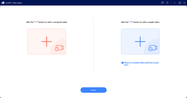 Riparazione AnyMP4 Aggiungi video rotto