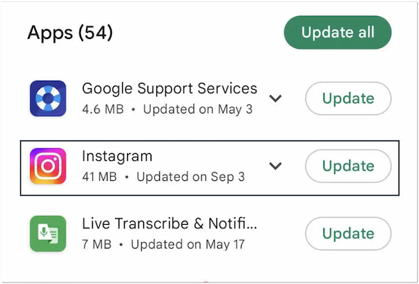 Update Instagram App