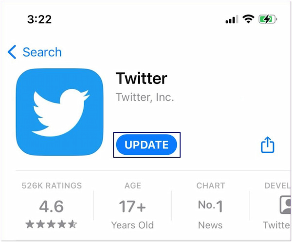 Update Twitter App