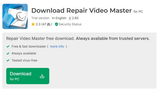 Reparer Video Master Tredjepartsdownload