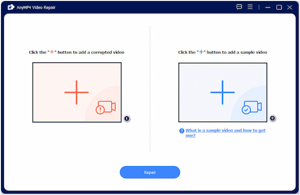 Adicionar vídeo corrompido e de amostra