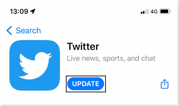 Twitter-app bijwerken