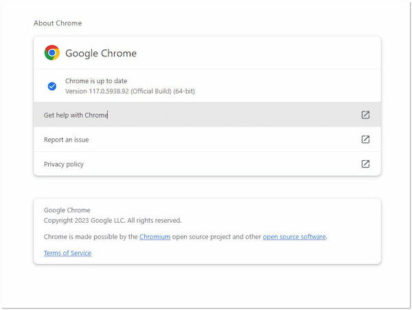 Enable Chrome Update