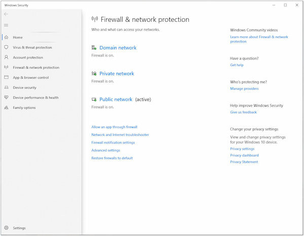 Verifique as configurações de firewall