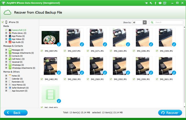 Восстановить фотографии из iCloud