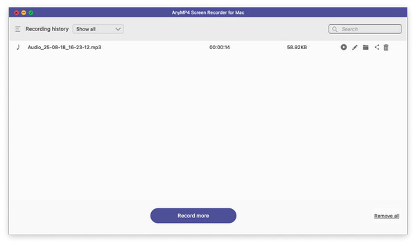 Export Recorded Audio File