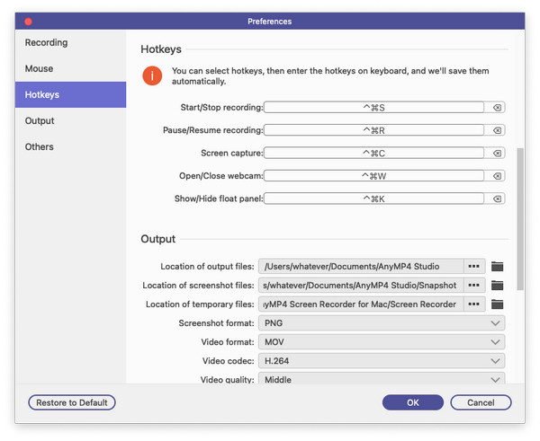 Preference Hotkeys