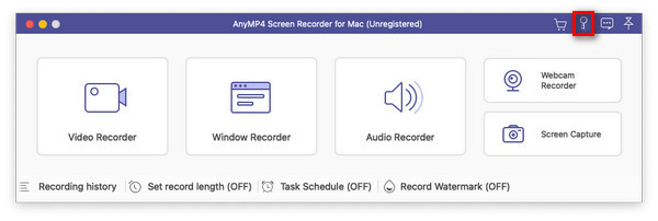 Recorder Key to Register
