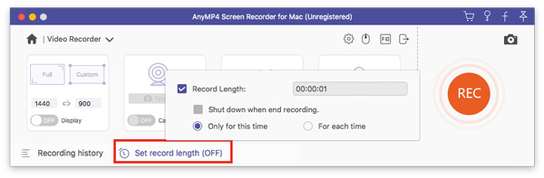 Set Time Length